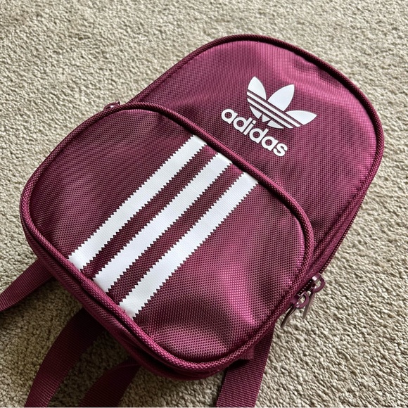 Adidas Burgundy Santiago Mini Backpack - Picture 2 of 5